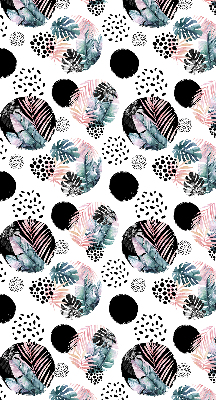 Fabric roller blind Circles and leaves