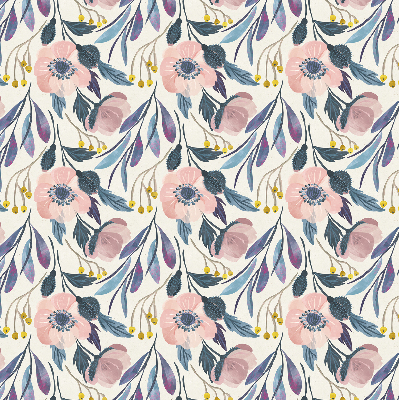 Modern roller blind Poppies