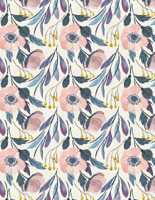 Modern roller blind Poppies