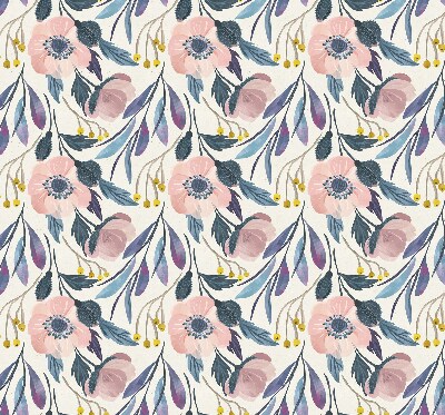 Modern roller blind Poppies