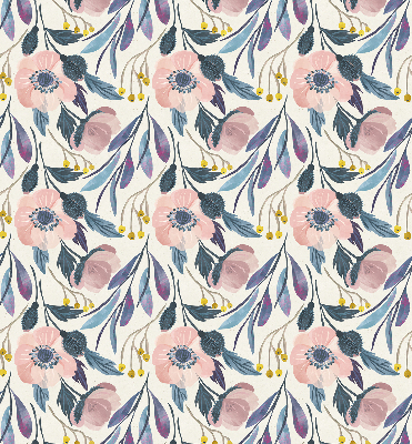 Modern roller blind Poppies