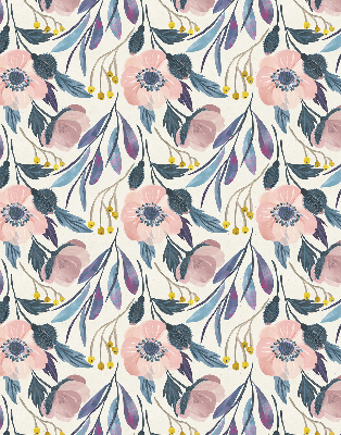 Modern roller blind Poppies
