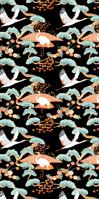 Roller blind for large window Flying heron