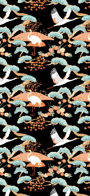 Roller blind for large window Flying heron