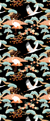 Roller blind for large window Flying heron