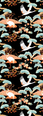 Roller blind for large window Flying heron