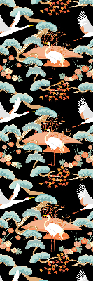 Roller blind for large window Flying heron