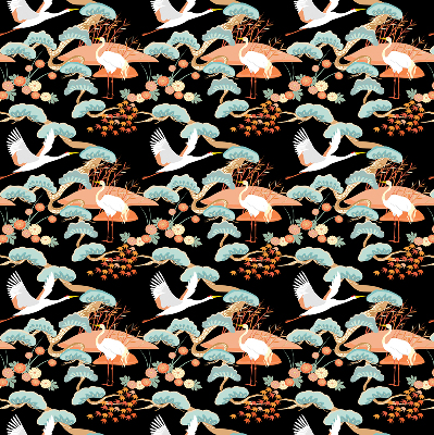 Roller blind for large window Flying heron