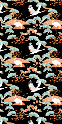 Roller blind for large window Flying heron