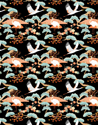 Roller blind for large window Flying heron