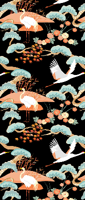 Roller blind for large window Flying heron