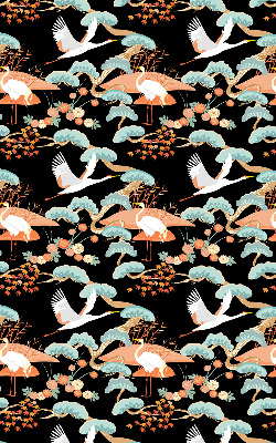 Roller blind for large window Flying heron