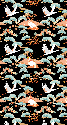 Roller blind for large window Flying heron