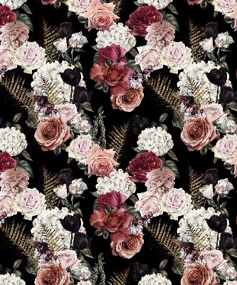Modern roller blind A bouquet of roses