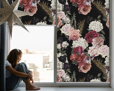 Modern roller blind A bouquet of roses