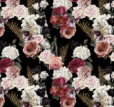 Modern roller blind A bouquet of roses