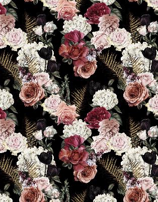 Modern roller blind A bouquet of roses