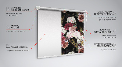 Modern roller blind A bouquet of roses