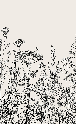 Fabric roller blind Gray flowers