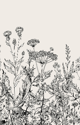 Fabric roller blind Gray flowers