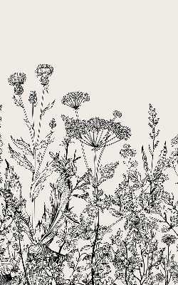 Fabric roller blind Gray flowers