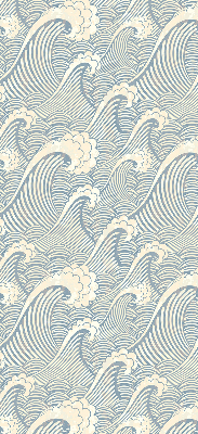 Roller blind for large window Water waves