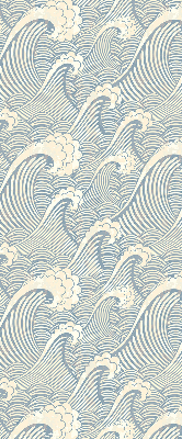 Roller blind for large window Water waves