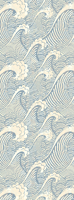 Roller blind for large window Water waves