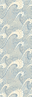 Roller blind for large window Water waves