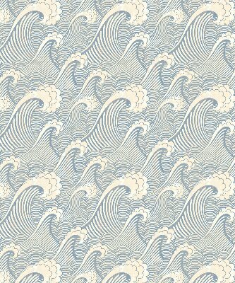 Roller blind for large window Water waves