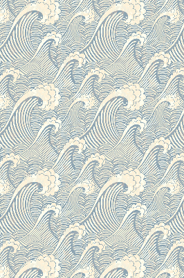 Roller blind for large window Water waves