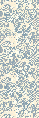 Roller blind for large window Water waves