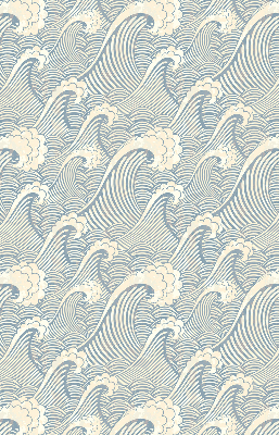 Roller blind for large window Water waves