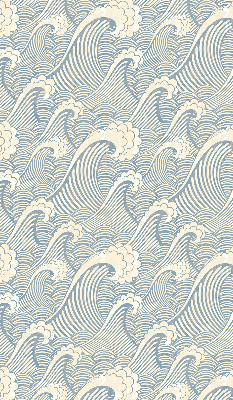 Roller blind for large window Water waves