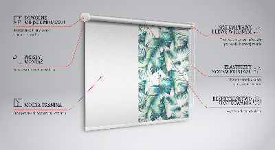 Fabric roller blind Leaves