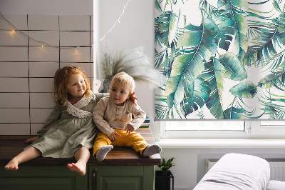 Fabric roller blind Leaves