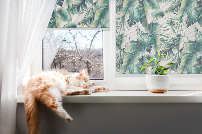 Fabric roller blind Leaves