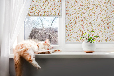 Fabric roller blind Falling leaves