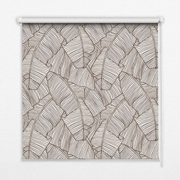 Modern roller blind Drawn palm leaves