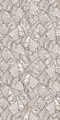 Modern roller blind Drawn palm leaves