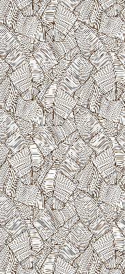Modern roller blind Drawn palm leaves