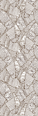 Modern roller blind Drawn palm leaves