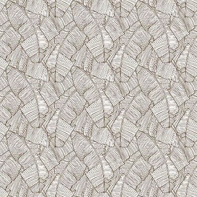 Modern roller blind Drawn palm leaves