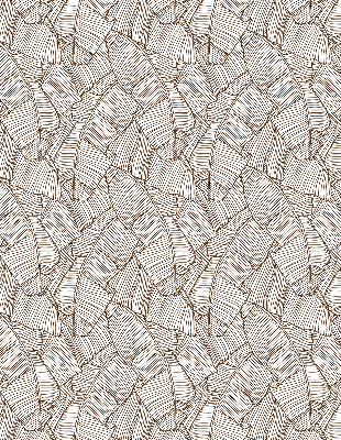 Modern roller blind Drawn palm leaves