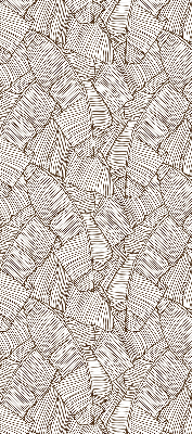 Modern roller blind Drawn palm leaves