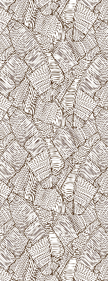 Modern roller blind Drawn palm leaves