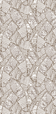 Modern roller blind Drawn palm leaves