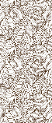 Modern roller blind Drawn palm leaves
