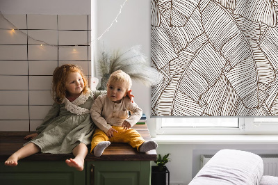 Modern roller blind Drawn palm leaves