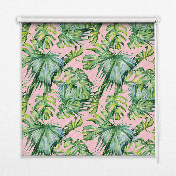 Roller blind for large window Tropical leaf varieties